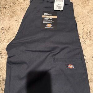 Dickies Men's Pants in Dark Gray - Twill Work Pants, Loose Fit, Straight Leg